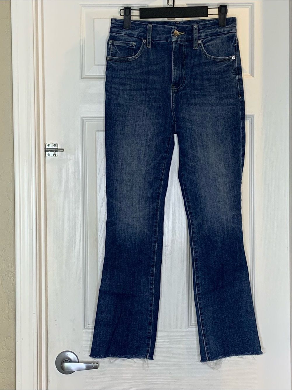 Express Cropped Flare High Rise Flexx Hyper Stretch Jeans Size Small 0/2/4